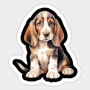 Puppy Basset Hound Sticker